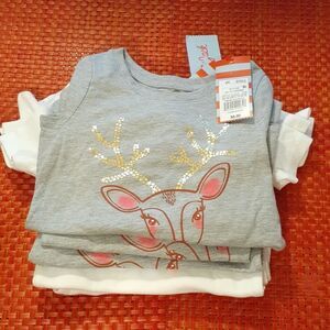 Girls 2T Three Long Sleeve Shirts Only New With Tags‎